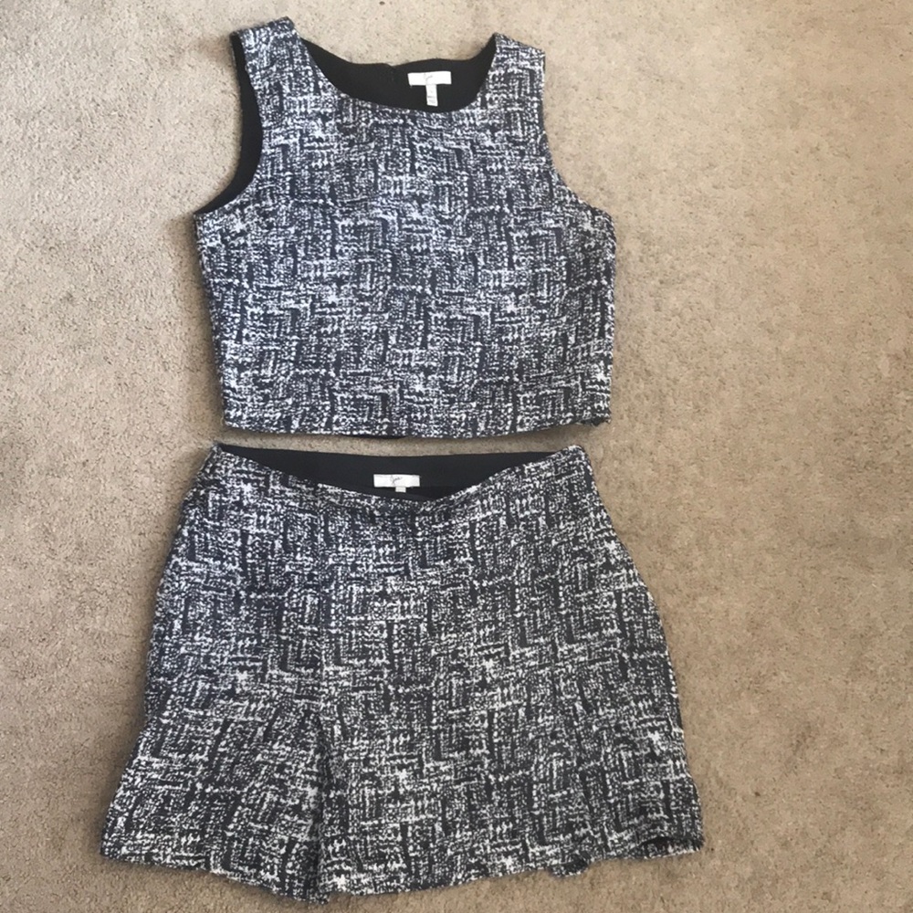 Joie two piece top and skirt size S black/white